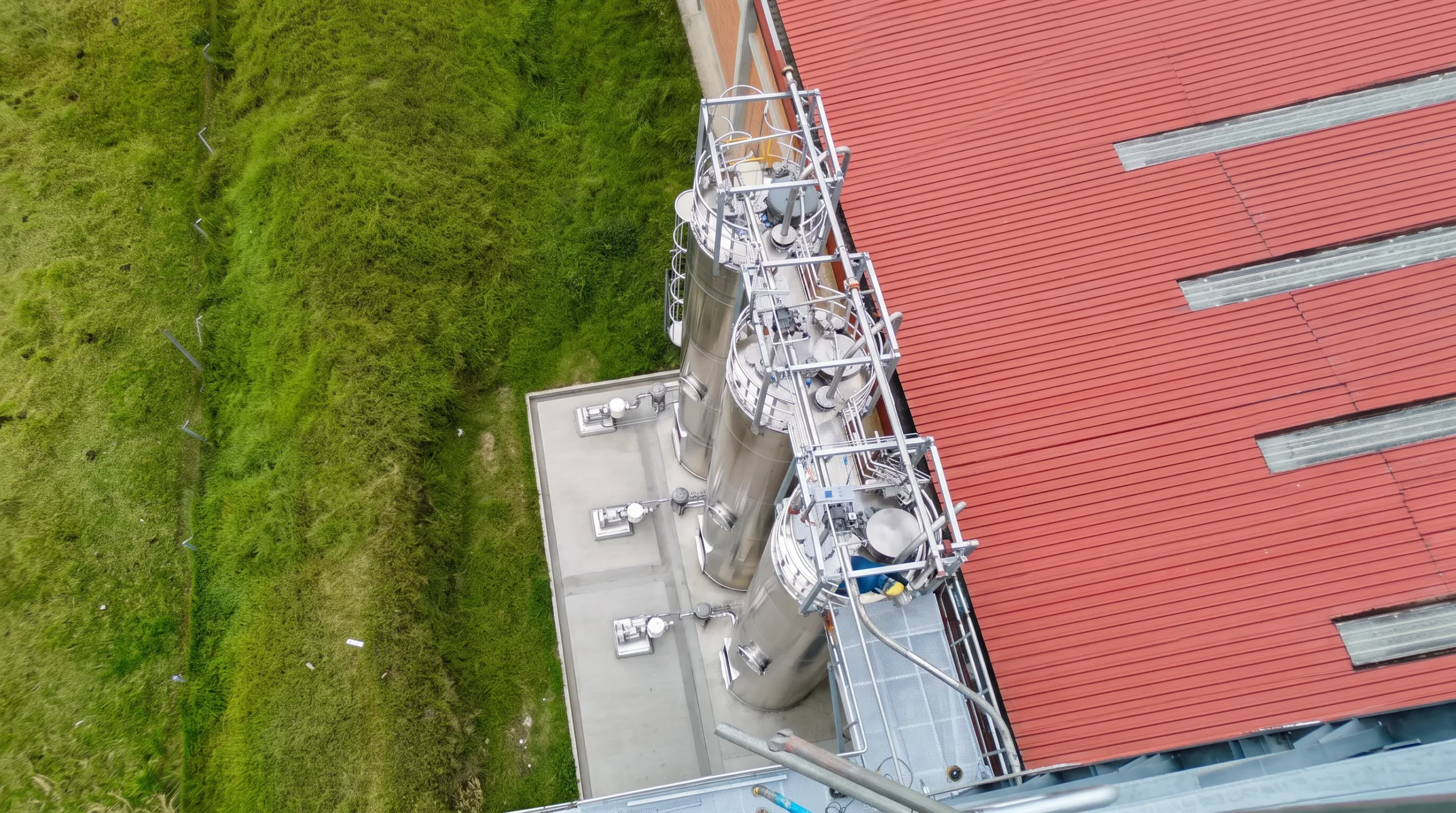 Vista Aérea de Silos y Fase Diluida